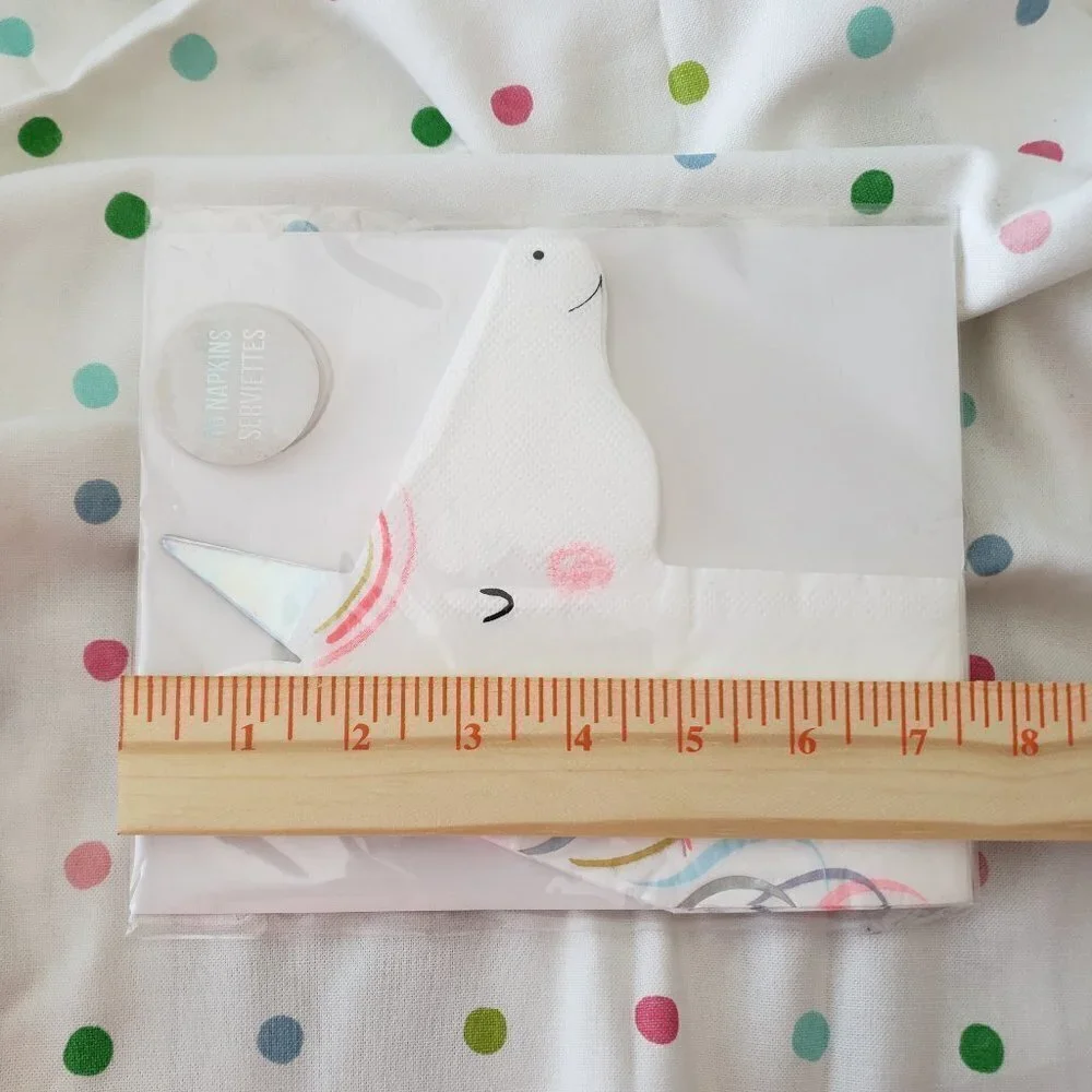 NWT - Meri Meri Unicorn Paper Plates (8) & Napkins (16)